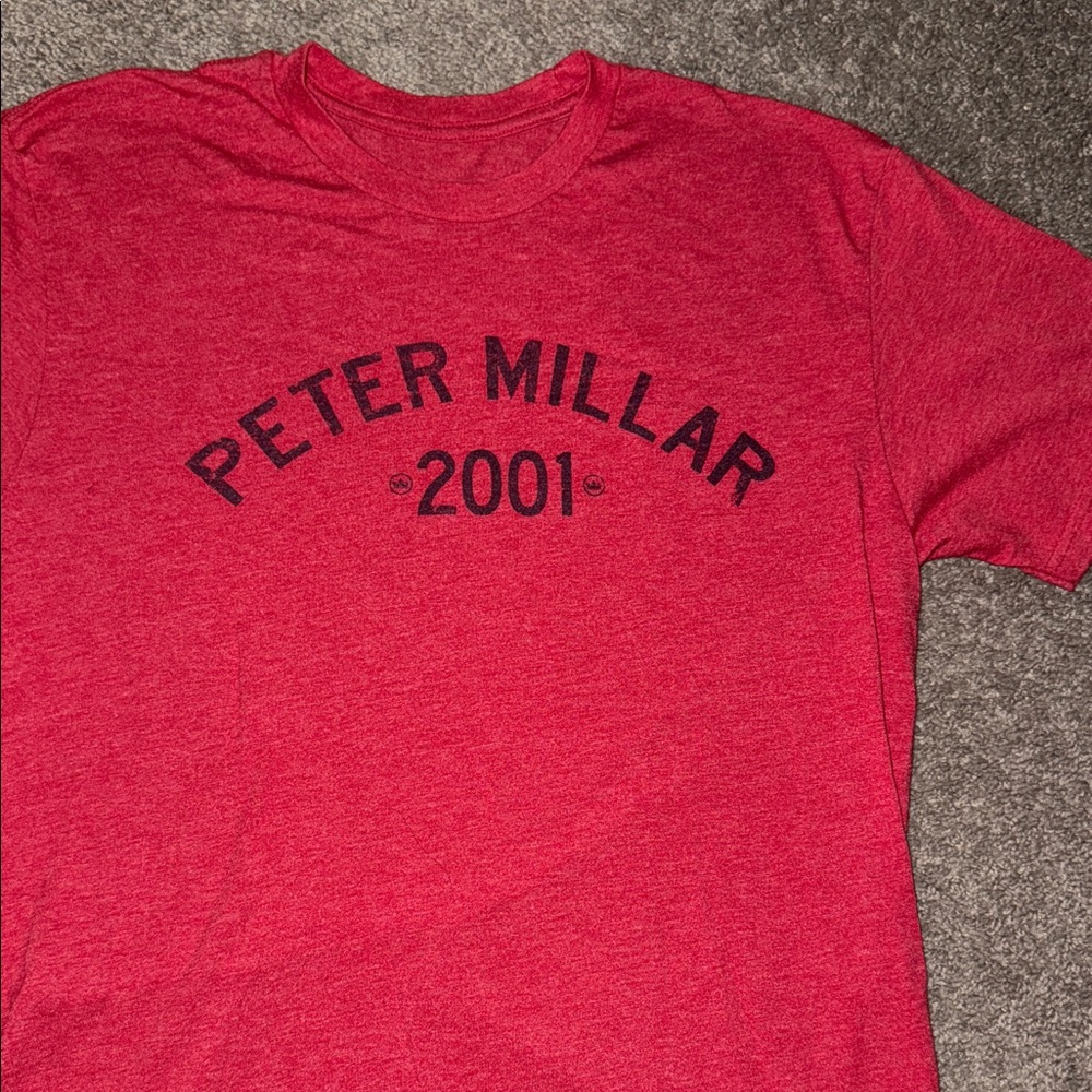 Peter Millar Red Short Sleeve Tee